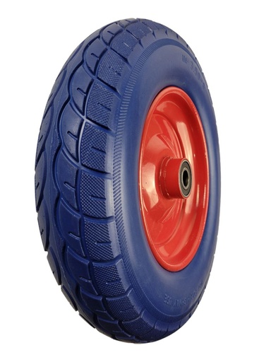 [190-57] Колесо тачки синє   8"  3.50-8  під вісь Ø20, пінополіуретанове