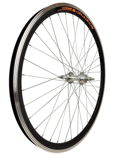 [012-586] Колесо 26 заднє, обід О GUANJIN 2-ний, втулка AL на віночках, диск різьба