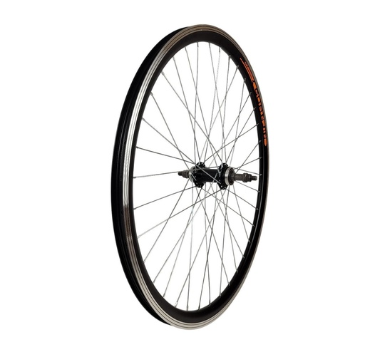 [012-588] Колесо 26 заднє, обід О GUANJIN 2-ний, втулка AL на промах, диск різьба