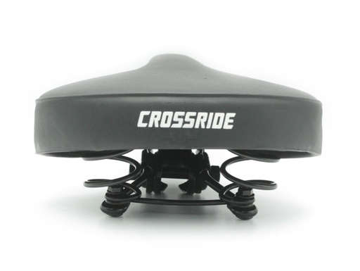 [055-15] Сідло на пружинах №013 CROSSRIDE пластмасова основа чорне з буртиком