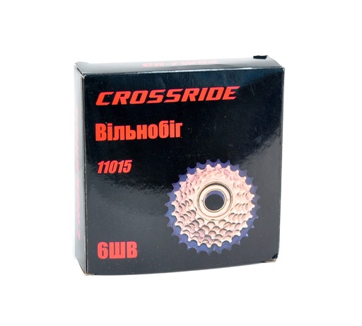 [106-11] Зірка задня різьбова 6 шв. CROSSRIDE CR-W04 коричнева 