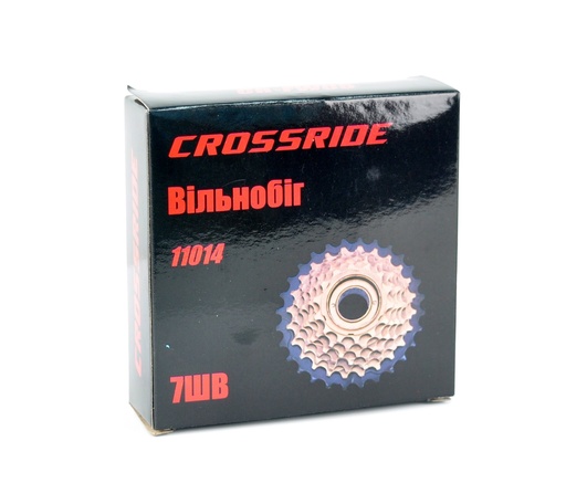[107-03] Зірка задня різьбова 7 шв. CROSSRIDE CR-W05 коричнева 