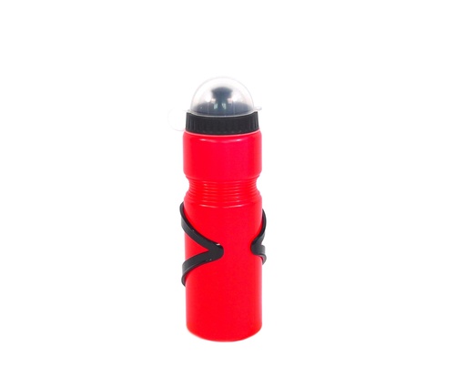 [127-195] Фляга 650ml (FB-WBS29) пластмасова червона+фляготримач (FL-WBS09) чорний 